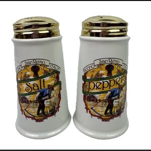 VTG  Himark Buono San Remo Italia Ceramic 5.5"T Salt and Pepper Shaker Set